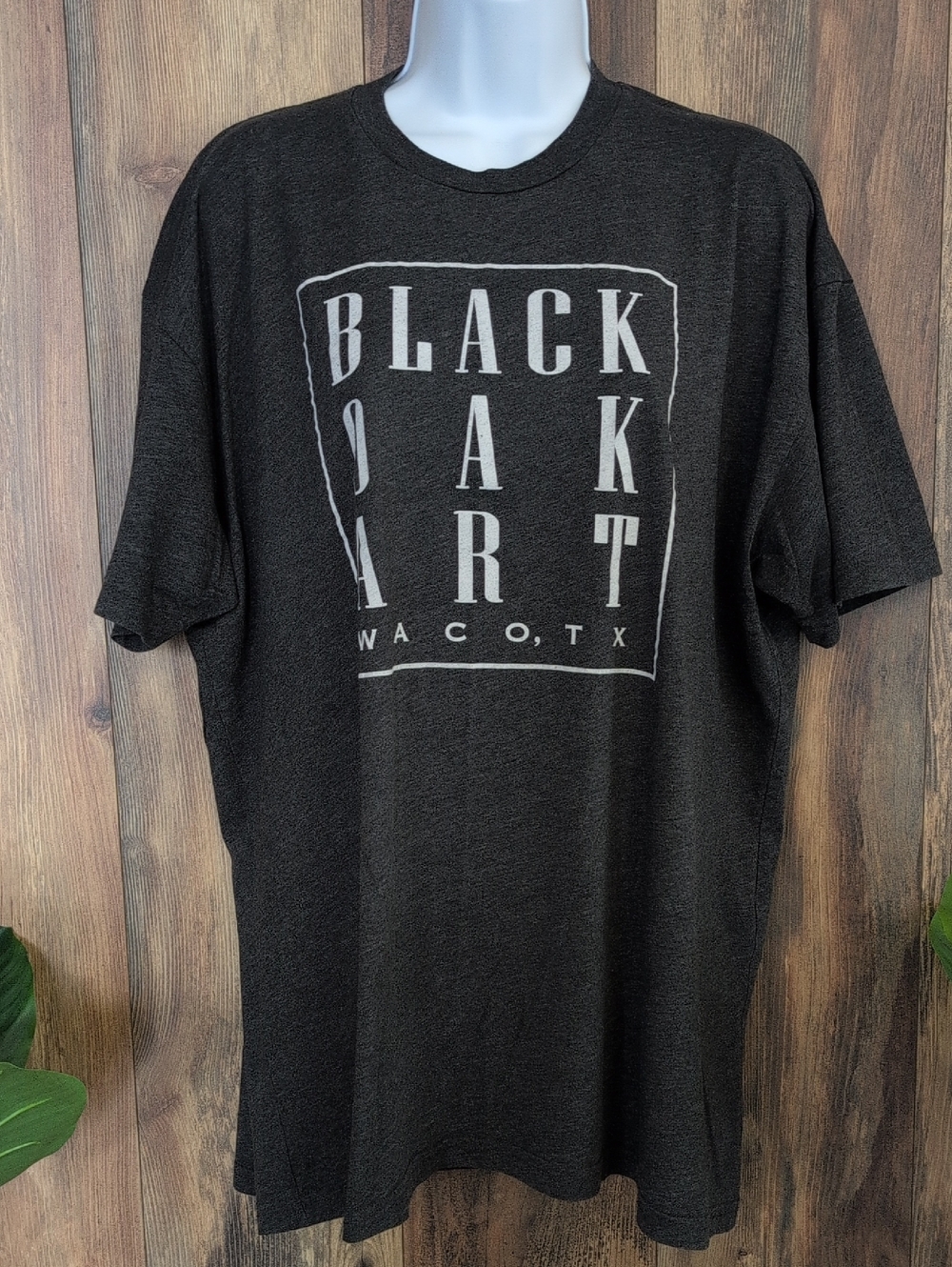 The 50 50 Shirt American Apparel Graphic Black Oak Art Waco TX Tee 2XL AC146